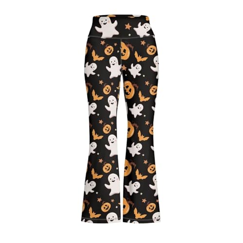 Girls Halloween Leggings High Waisted Yoga Flare Pants 5-14 Years Old4