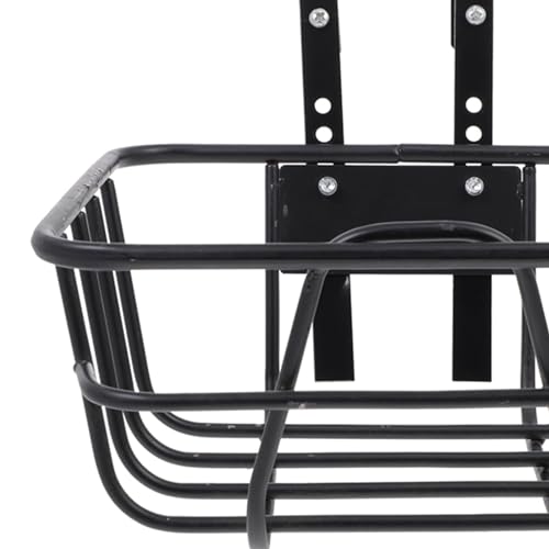 Ronyme Fahrradkorb Abnehmbar Hinten Vorne Fahradkorb Vorne für Kinder und Erwachsene, Einfache Installation, Fahrradkorb Hinten Passt für Die Meisten Fahrräder und E-Bikes,Schwarz,25x25x12 cm