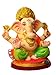 Satvik 9 Inch Skandapurvaja Clay Eco Friendly Lord Ganesha Idol for Visarjan, Water Soluble Ganpati Statue, Terracotta Ganesh Chaturthi Idol, Ridhi Sidhi Idol, Ganesh Statue for Home Decor, Pooja