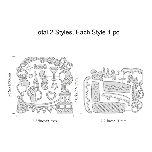 GLOBLELAND 2 Pezzi Fustelle Compleanno Metallo