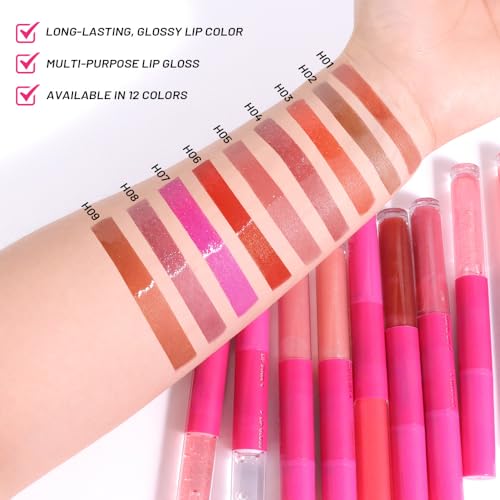 Image of evpct Maple Red Matte Liquid Lipstick Marker Pen Lip Liner Set with Lip Oil, Shine Finish, 2 in 1 Lipgloss Lipstick Long Lasting Waterproof for Women, Lips Color Stain 24hr Original Smudge Proof