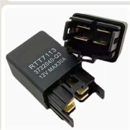 Relais 4 broches RTT7113 12V 30A pour circuit électrique automobile 1 pièce