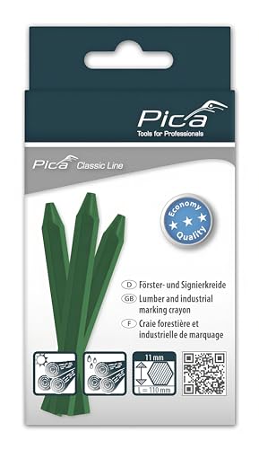 Craie de marquage ECO Pica 591/36 verte 11x110mm évitez les erreurs de coupe sur vos chantiers