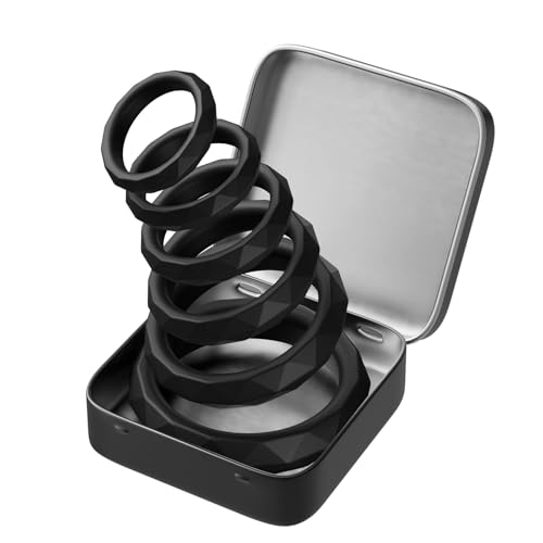Sex Toys Penis Ring Silicone Cock Rings for Men Erection Sex 6 Sizes Cockring Erectile Dysfunction Rings Cock Sexual Stimulation Device Couples Sex Toys Stretchy Cock and Ball Ring Anillos para Pene
