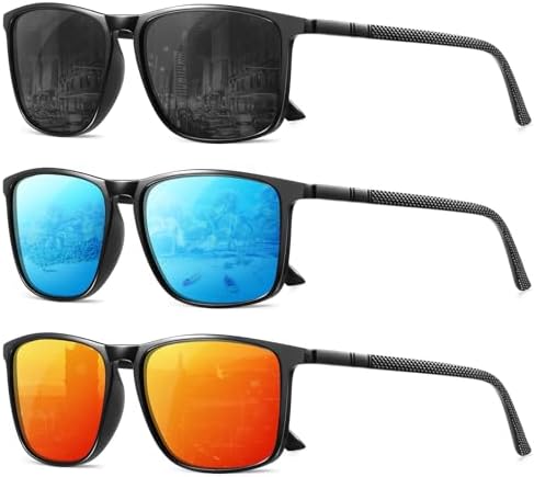 YDAOWKN Polarized Sunglasses for Men, Lightweight Sun Glasses With UV Protection for Driving Fishing Golf
