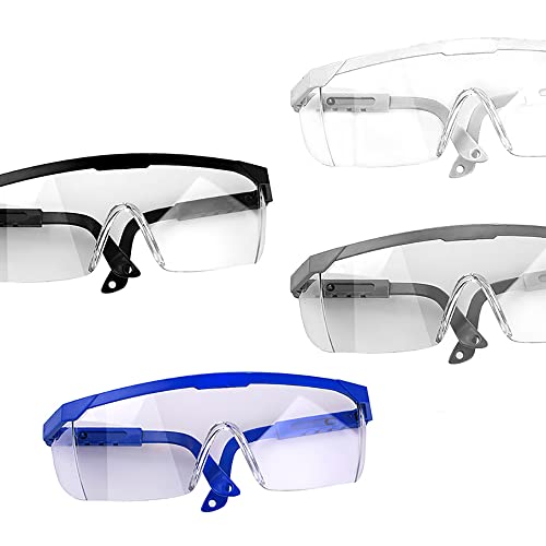JUHONNZ Safety Goggles,2 Pcs Wrap Around Safty Glasses Anti-Fog Protective Goggles Grey Frames Eye goggles protectionfor Kids adult Eye Protection with Clear Thicker PC Lenses For Outdoor Activities - Image 2
