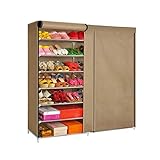 Este producto le proporcionará un montón de espacio de almacenamiento; un estante para zapatos de 7 pisos que puede almacenar hasta 42 pares de zapatos para mantener limpios su dormitorio y su pasillo.