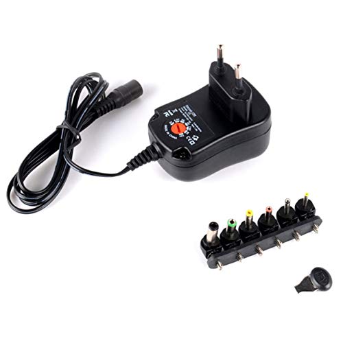 Tellaboull for Adaptador del Cargador de la Fuente de alimentación de 3-12V 12W 1.2A AC/DC con el Adaptador regulado Ajustable de 6 enchufes