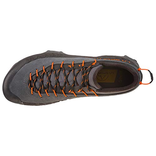 Foto von LA SPORTIVA M Tx 4 Grau-Orange - Leichter robuster Herren Leder-Approachschuh, Größe EU 42.5 - Farbe Carbon - Flame