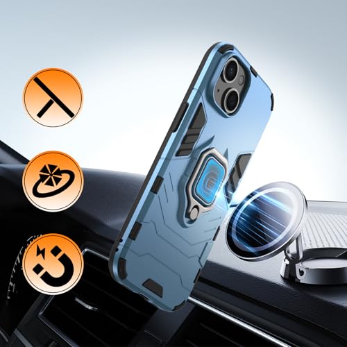 Coque iPhone 15 antichoc avec protege de camera integré bleu