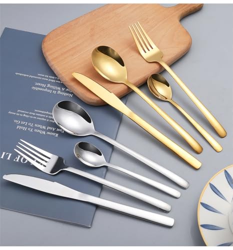 Set Cuchillos Cubiertos 24 Piezas Acero Inoxidable miniatura 3