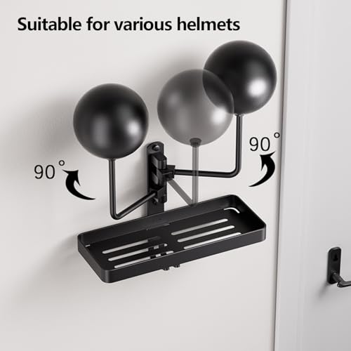 Soporte de casco resistente con colgador múltiple para organizar varias tapas 4
