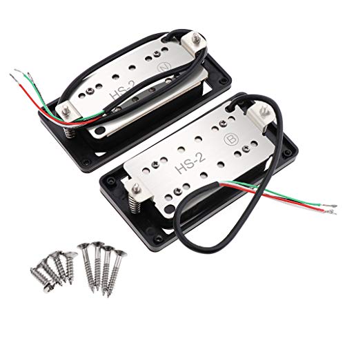 Alnicov Humbucker Double Coil Pickups Neck and Bridge Set Rosewood Pickup for Electric Guitar with Mounting Screws