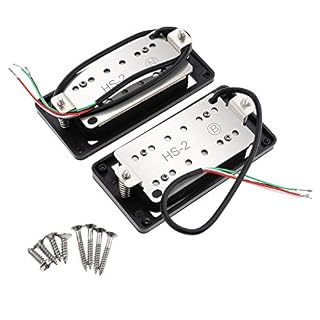 Alnicov Humbucker Jeu de micros à double bobine avec vis en palissandre pour guitare électrique - Les Beatles, Paul McCartney, John Lennon, RIngo Starr, George Harrison Alnicov Humbucker Jeu de micros à double bobine avec vis en palissandre pour guitare électrique – Image 2