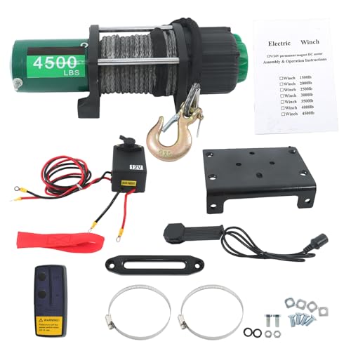 Winche eléctrico 4500lbs findmall 12V DC 1.5HP miniatura 1