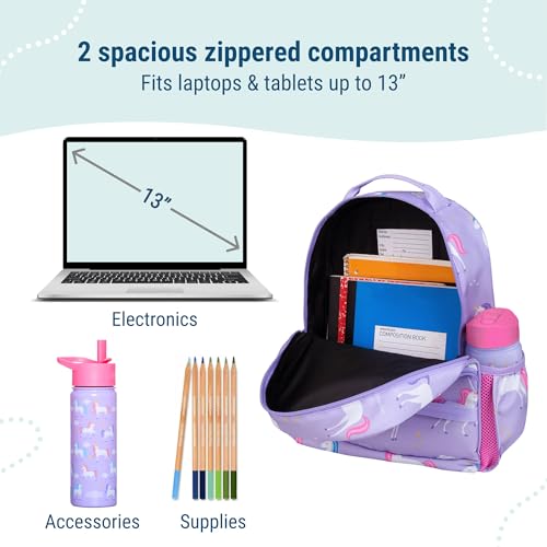 Image of Wildkin 15 inch Kids Backpack for School & Travel - Durable, Padded, Multiple Pockets, Boys & Girls Ages 5-10