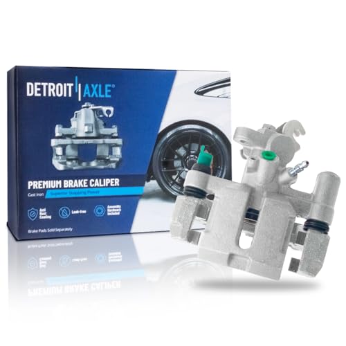 Image of Detroit Axle - Rear Left Brake Caliper w /Bracket for 1997-2003 Ford Escort