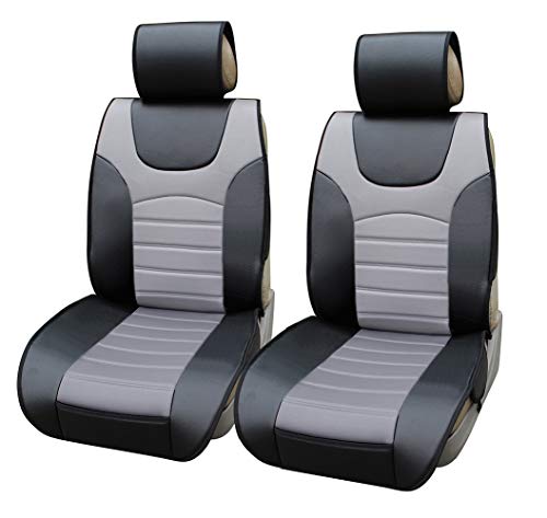 Protech 120902 Grey-2 Front Car Seat Cover Cushions Leather Like Vinyl, For Rav 4 2020 2019 2018-2007 #TOP2