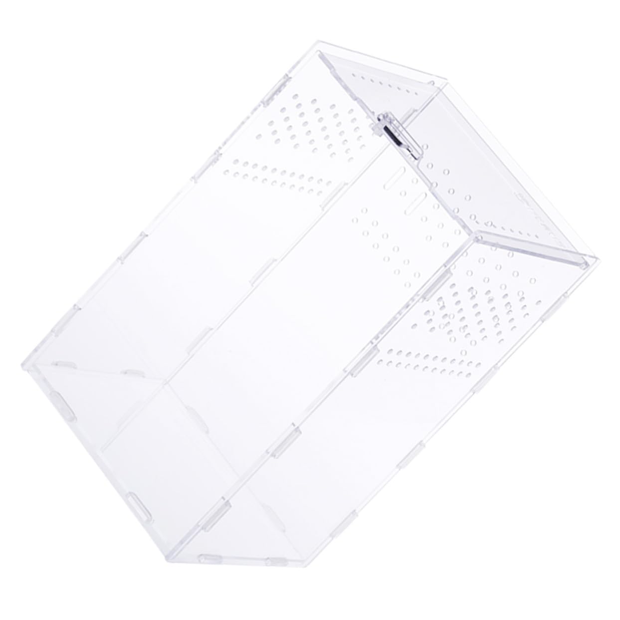 YARNOW Caja de Alimentación y Cría para Reptiles Acrílica Transparente con Ventilación Nido Seguro y Fácil Limpieza para Terrarios de Tortugas y
