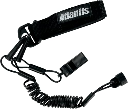 Atlantis 13-0278 Pro Floating Wrist Lanyard Black W/Whistle