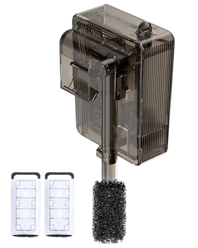 minilake Fish Filters for Aquariums, Small Fish Tank Filter for 5 Gallon with Adjustable Flow, 3-Stage Filtration for Freshwater & Saltwater