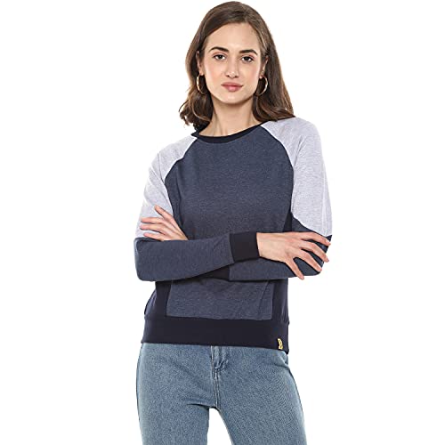 Image of Campus Sutra Women's Cotton Crew Neck Sweatshirt