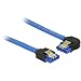 Delock SATA 6 GB/S Kabel gerade auf Links gewinkelt 50cm blau mit Goldclips 84985