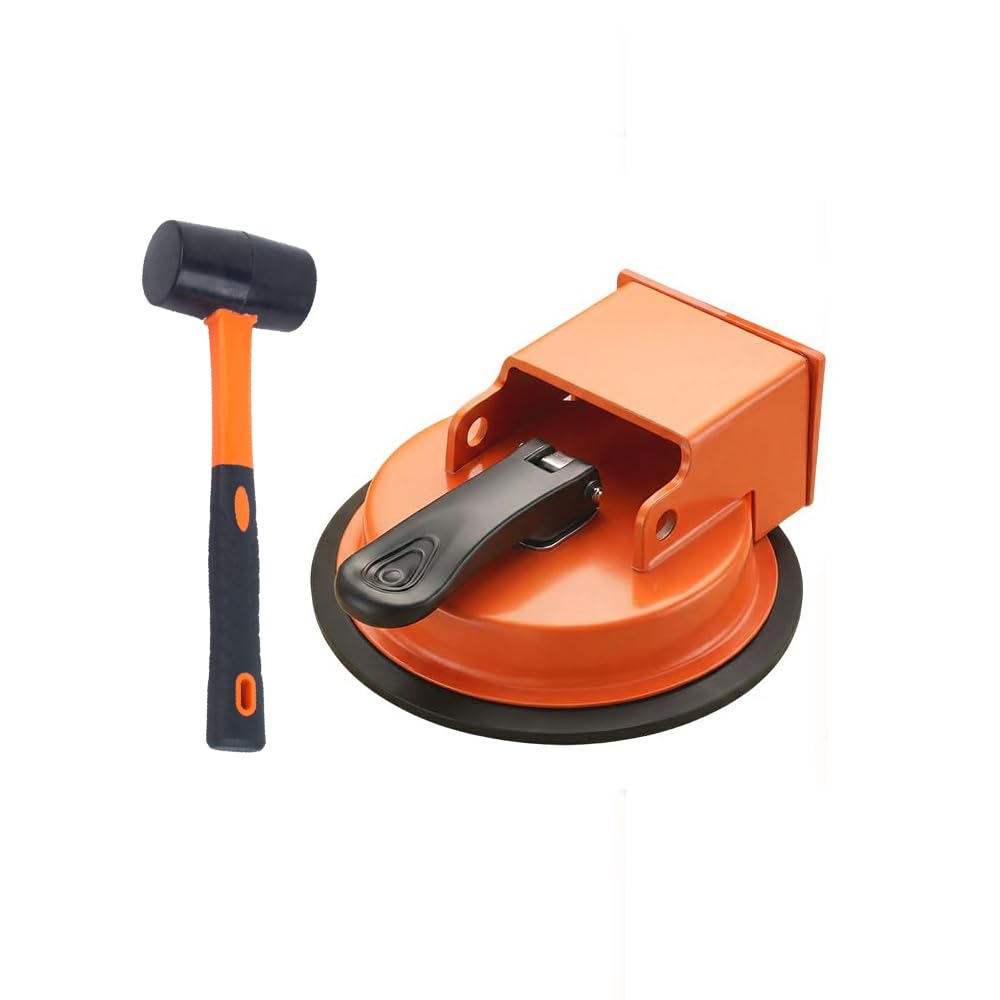HUBAI Floor Gap Fixer Tool, Heavy Duty Laminate Floor Suction Cup Repair Tool, for Laminate, Wood, Tile, Vinyl Floor Gap Repair Tool - Durable, Compact, & Efficient Flooring Tools (Orange) - 5