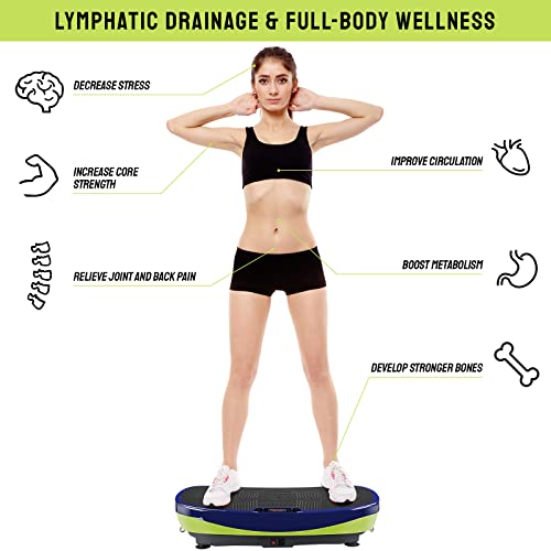 3D Vibrationsplatte mit Trainingsbänder | extra groß Slim und rutschfest | Ultra leiser Motor | Bluetooth Lautsprecher… – Bild 5