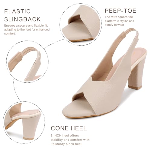 Image of TRASE Ankle Strap Pointed Toe Block Heel Pumps Sandals For Women| Fashionable Sandals, Office, Party and Formal Occasions | Light weight, Soft Footbed, Comfortable & Stylish - (47067)
