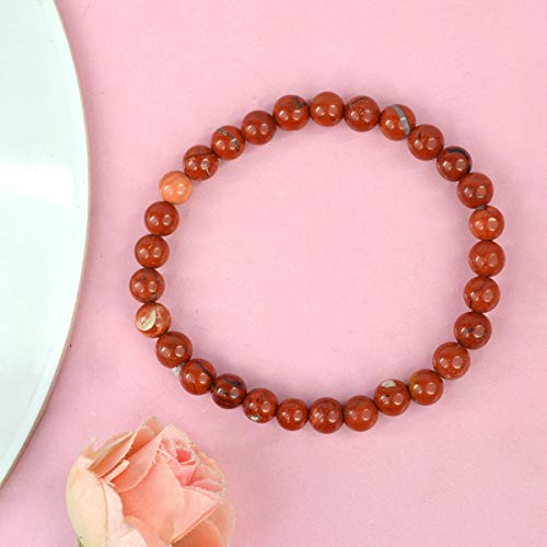 Image of Reiki Crystal Products Certified Natural Crystal Stone Bracelet 6 mm Round Beads for Men and Women | Premium Gemstone Jewellery Collection | Reiki Charged | Multiple Stone Variants Available