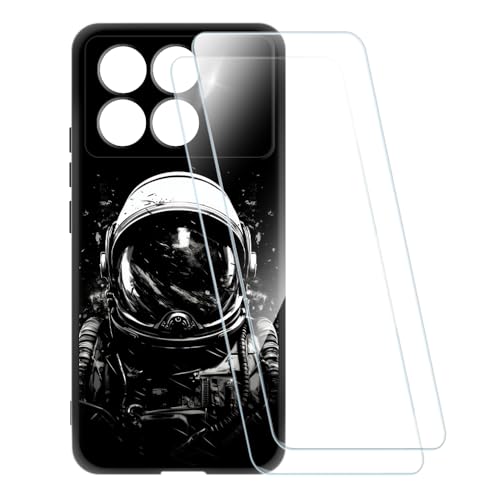 ESACMOT �v�����g�P�[�X + 2�������K���X�t�B���� Xiaomi Poco X6 Pro 5G �Ƃ̌݊�������, �Ռ��z���\�t�g�J�o�[ HD�N���A (�F����s�m)