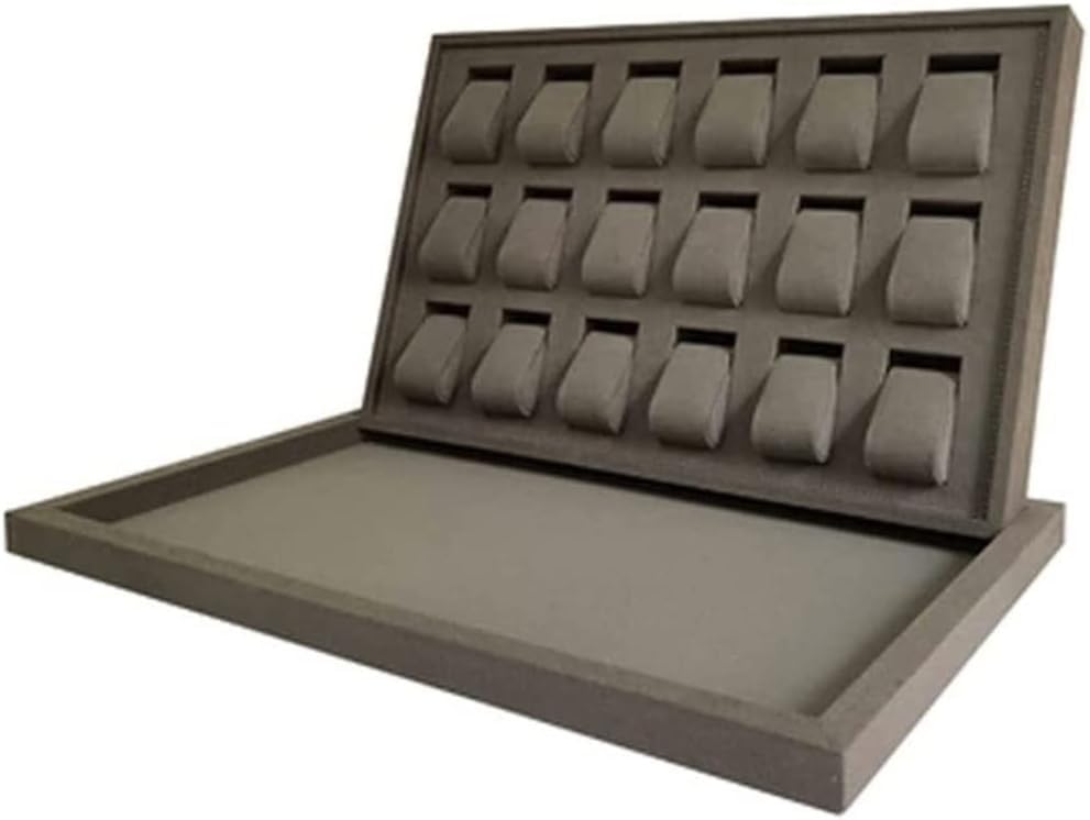 Plateau de rangement gris pour organiser vos montres de dressing