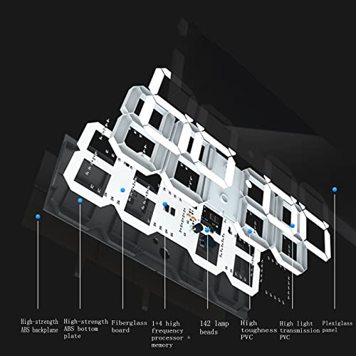 Reloj LED Digital con 16 alarmas, 8 Niveles de Brillo, Temporizador de Cuenta Regresiva, visualización de Fecha y Temperatura - Tamaño Grande (luz Azul)