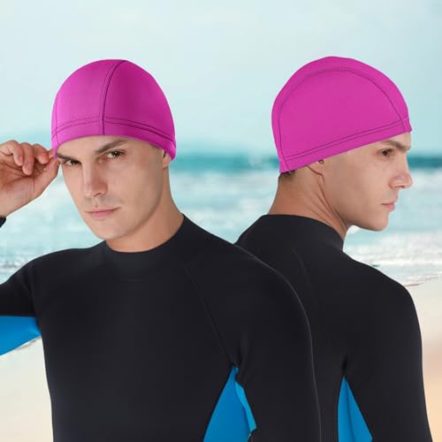 Image of DEHAI Neoprene Diving Hood Wetsuit Swimming Caps for Womens Mens Youth, 2mm 3mm Thermal Water Beanie Hat Keep Long Hair Dry for Curly Locs Braids