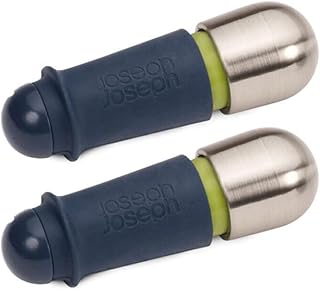 BarWise Twist-Lock Wine Stoppers, 2-Piece, Blue