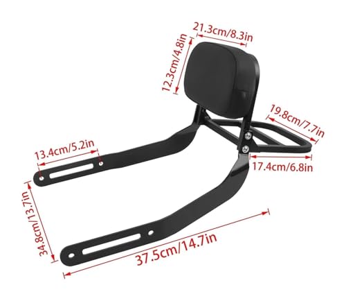 Dossier sissy bar de précision et support bagage pour Eliminator E500 E450 - 5