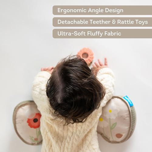 Image of Taf Toys Tummy Time Ergonomic Support Toy & Teether for Infant Newborn Supportive Baby & Neck Strengthening Develops Muscles for Crawling Montessori Sensory Toy Tummy Time Toys 0-6 Months