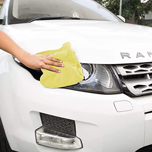 Image of SOFTSPUN Microfiber Basic Cleaning Cloths 24 pcs 40x40cms 220GSM Multicolor! Highly Absorbent Lint and Streak Free Multi Purpose Wash Cloth for Kitchen Car Window Stainless Steel Silverware.