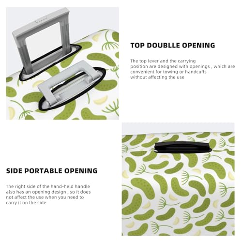 Pickled Cucumbers Luggage Cover Washable Elasticated Luggage Covers For Suitcase Tsa Approved Stylish Dust And Scratch Resistant Luggage Case Protector For Kids And Adults4