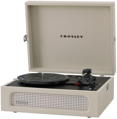 Crosley CR8017B-DU Voyager Vintage Portable Vinyl Record Player Turntable with Bluetooth in/Out and Built-in Speakers, Dune - Les Beatles, Paul McCartney, John Lennon, RIngo Starr, George Harrison Crosley CR8017B-DU Voyager Vintage Portable Vinyl Record Player Turntable with Bluetooth in/Out and Built-in Speakers, Dune – Image 7