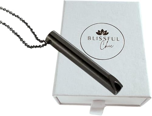 Blissful Chic Collar de respiración para aliviar la ansiedad para meditación y respiración Herramienta de atención plena para aliviar el estrés y