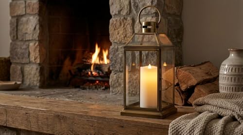 Image of Mikasa LED Wax Pillar Candle, 3 x 6 Inch White Flameless Candle with Dancing Flame Effect, 5-Hour Timer, Battery Operated Candle for Home Decor and Table Decor