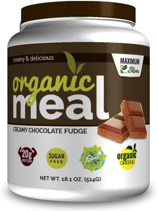 Maximum Slim Organic Fat Burning Meal Replacement for Weight Loss Control & Energy - Balanced Diet Drink- Chocolate