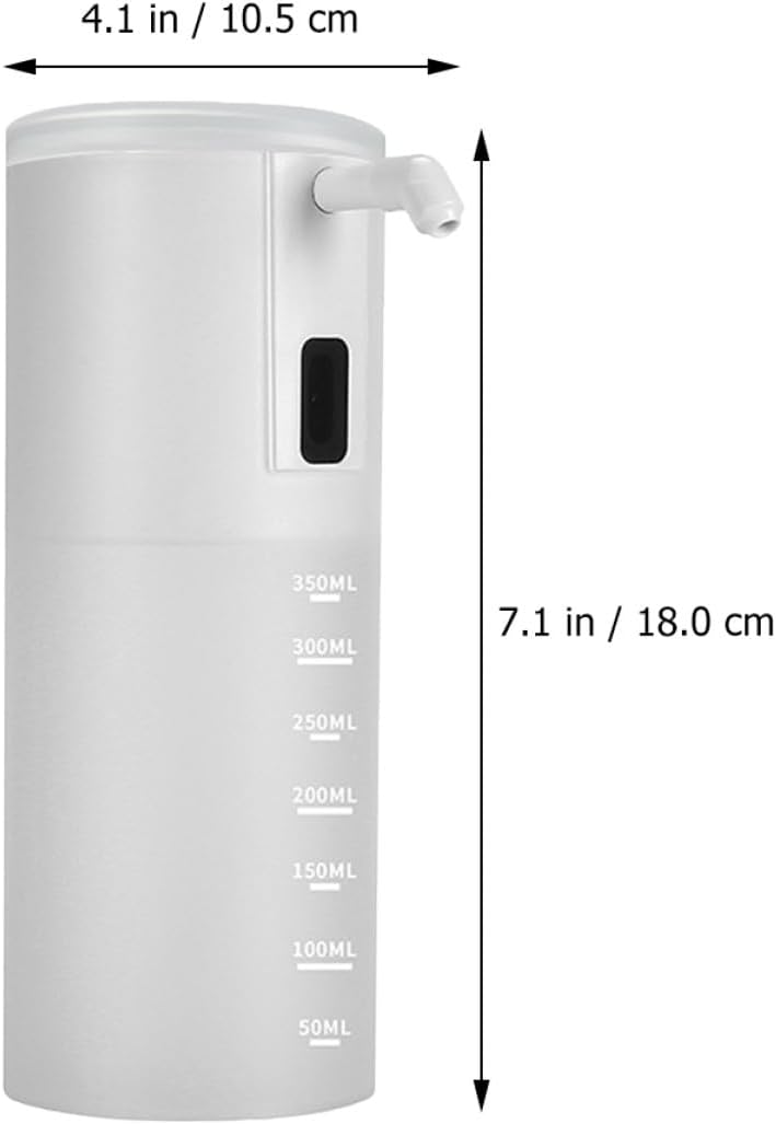 ULTECHNOVO Automatic Foaming Soap Dispenser Hands Free Portable Infrared Sensor Bathroom Countertop Soap Pump White for Kitchen image 2