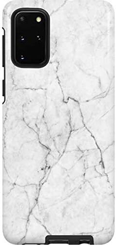 Skinit Pro Phone Case Compatible with Galaxy S20 Plus - White Marble Design
