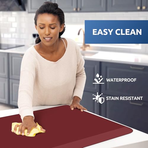 Image of 0.8 inch Thick Kitchen Mat Cushioned Anti Fatigue Rug Comfort Floor Mats | Water-Resistant, Non-Slip, Easy to Clean Comfort Floor Mat for Kitchen, Sink & Office, Multiple Colors & Sizes, 39 inch x 20 inch