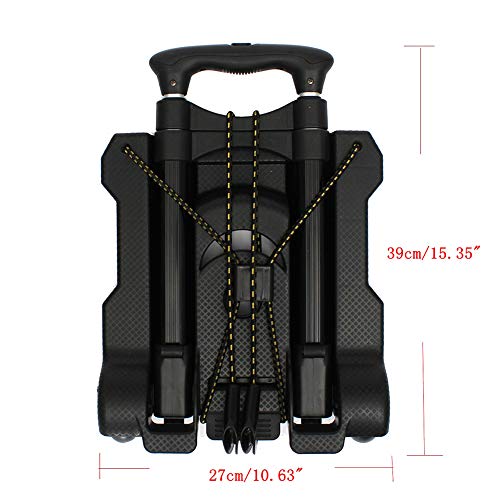 Carrello pieghevole pieghevole portatile in alluminio resistente per bagagli, con cuscinetto fino a 39,9 kg, per auto, casa, ufficio, bagagli, trasloco