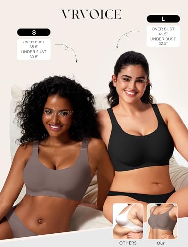 Image of Jelly Wireless Bras for Women No Underwire Push Up Seamless Full Coverage Bralettes Support Lift Everyday Bra