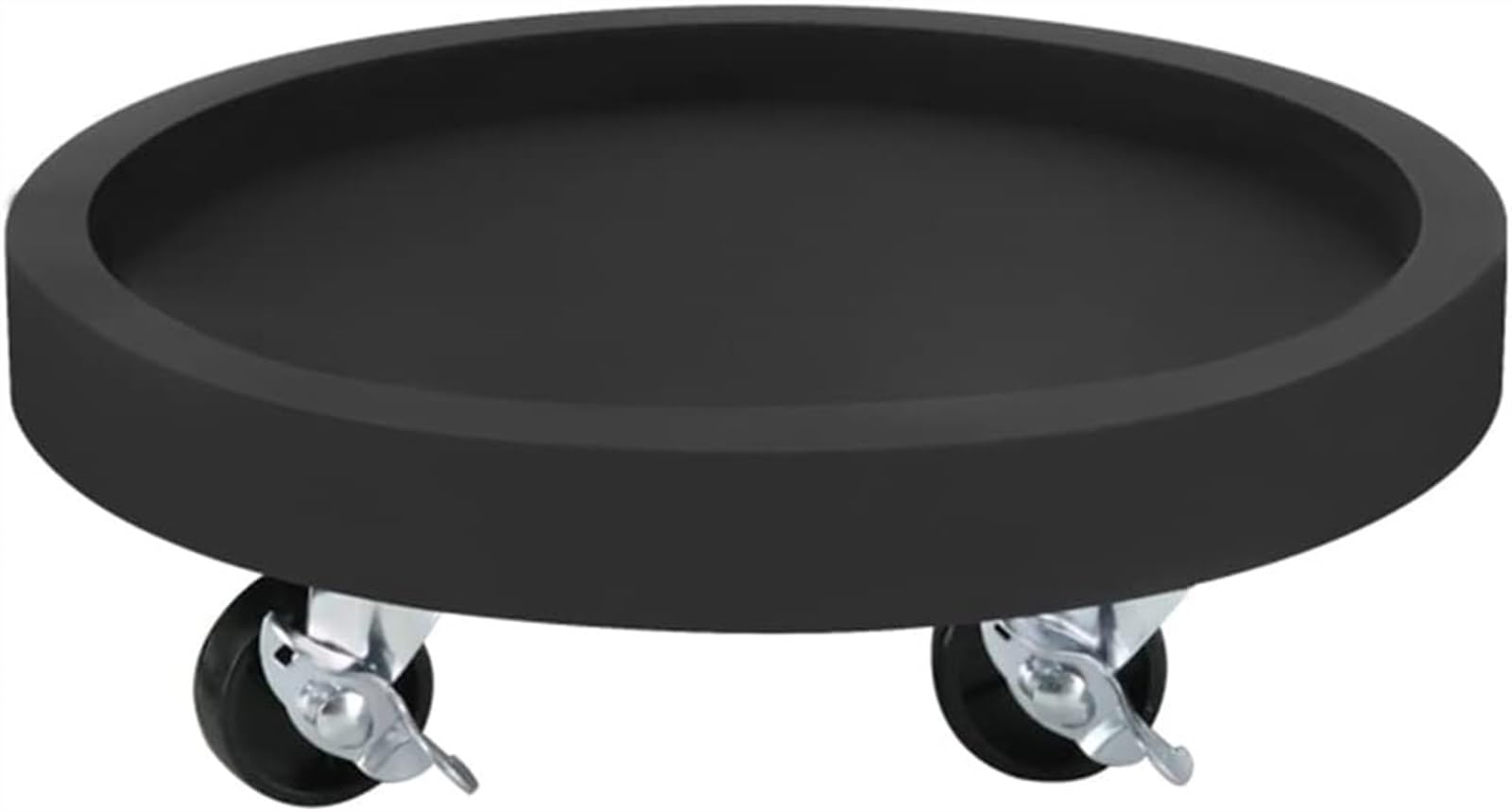 OLSKFUH Rolling Plant Caddy With Wheels, Indoor Outdoor Planter Tray, Flower Pot Trolley With Brake, 40Cm Diameter For Easy Movement,Black-50cm/19.68In